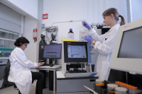 Scientists at the Proteomics Unit